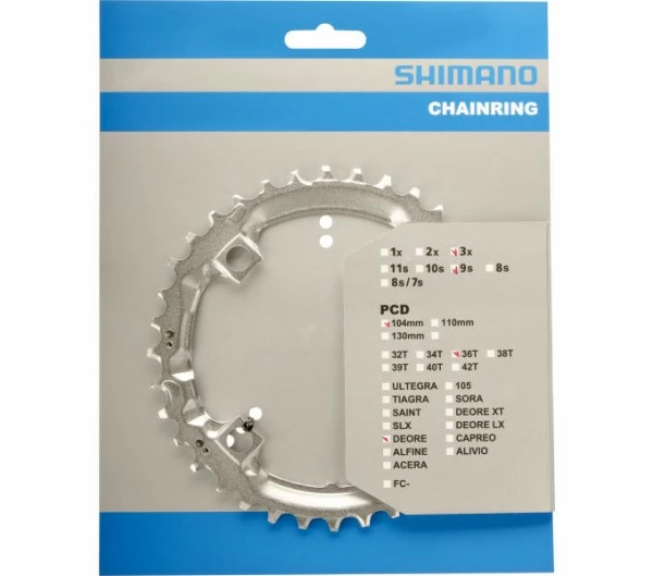 Shimano Kettenblätter DEORE FC-M510 36 Zähne 9-fach 3 Shimano Kettenblätter DEORE FC-M510 36 Zähne 9-fach