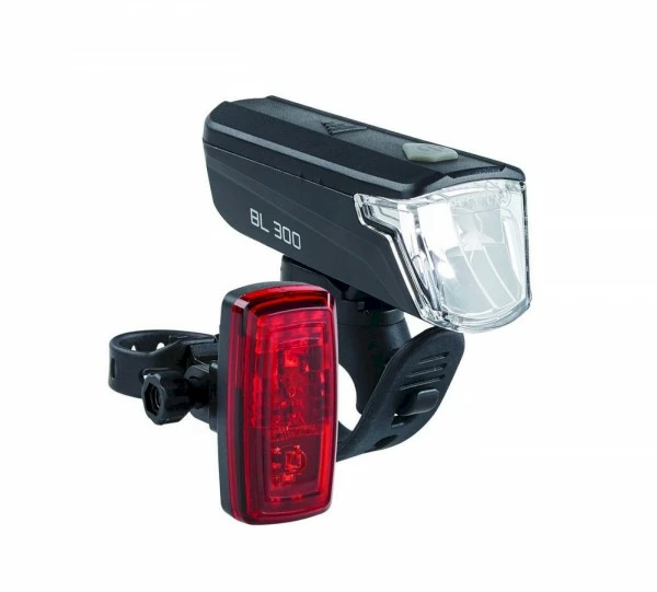 BIKE&CO MATRIX LED Akkuleuchten Set 30 LUX BLS 300 Schwarz 3 BIKE&CO MATRIX LED Akkuleuchten Set 30 LUX BLS 300 Schwarz