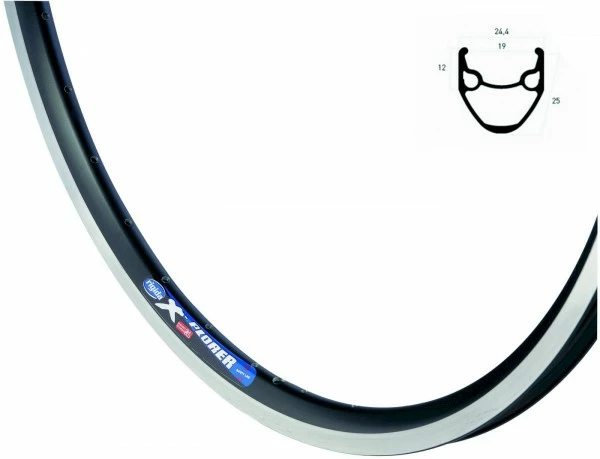 BIKE&CO RYDE Vorderrad 26 Zoll Rigida X-Plorer Schwarz Shimano TX80 Silber 3 BIKE&CO RYDE Vorderrad 26 Zoll Rigida X-Plorer Schwarz Shimano TX80 Silber