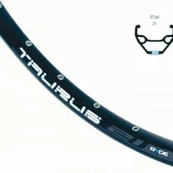 BIKE&CO RYDE Vorderrad 27,5 Zoll Rigida Taurus Disc Nabendynamo Schwarz 6-Loch