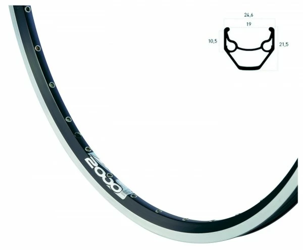 BIKE&CO RYDE Vorderrad 28" Rigida ZAC 2000 Mit ND Schwarz 28" Nabendy. DH3N31ALQR 3 BIKE&CO RYDE Vorderrad 28" Rigida ZAC 2000 Mit ND Schwarz 28" Nabendy. DH3N31ALQR