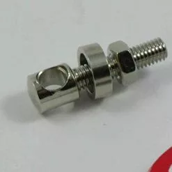 Strebenkloben Für Alu-Streben, Messing, Vernickelt, Loch-Ø 5,3 Mm, M5