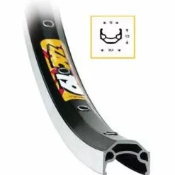 BIKE&CO Vorderrad 26 Nabendynamo DH3N30 Silber